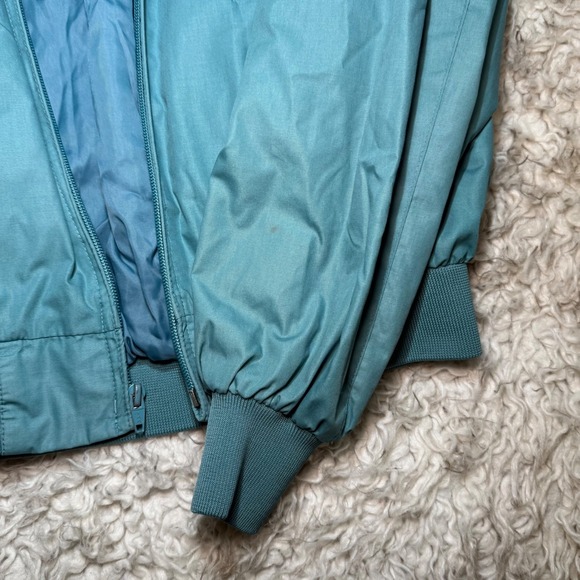 Vintage Members Only Men's Zip Up Classic Bomber Jacket Size 40 Medium Teal - Picture 5 of 11
